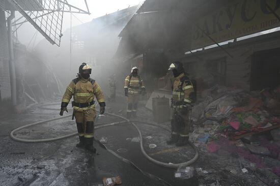 Russia Market Fire