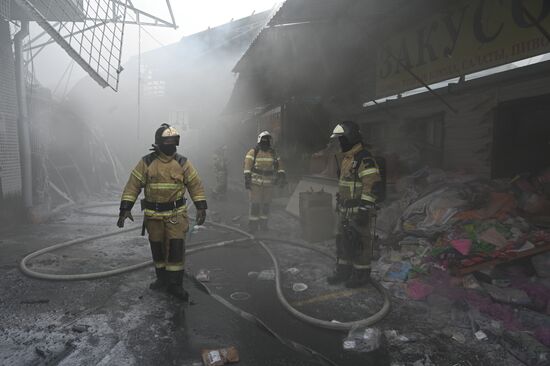 Russia Market Fire