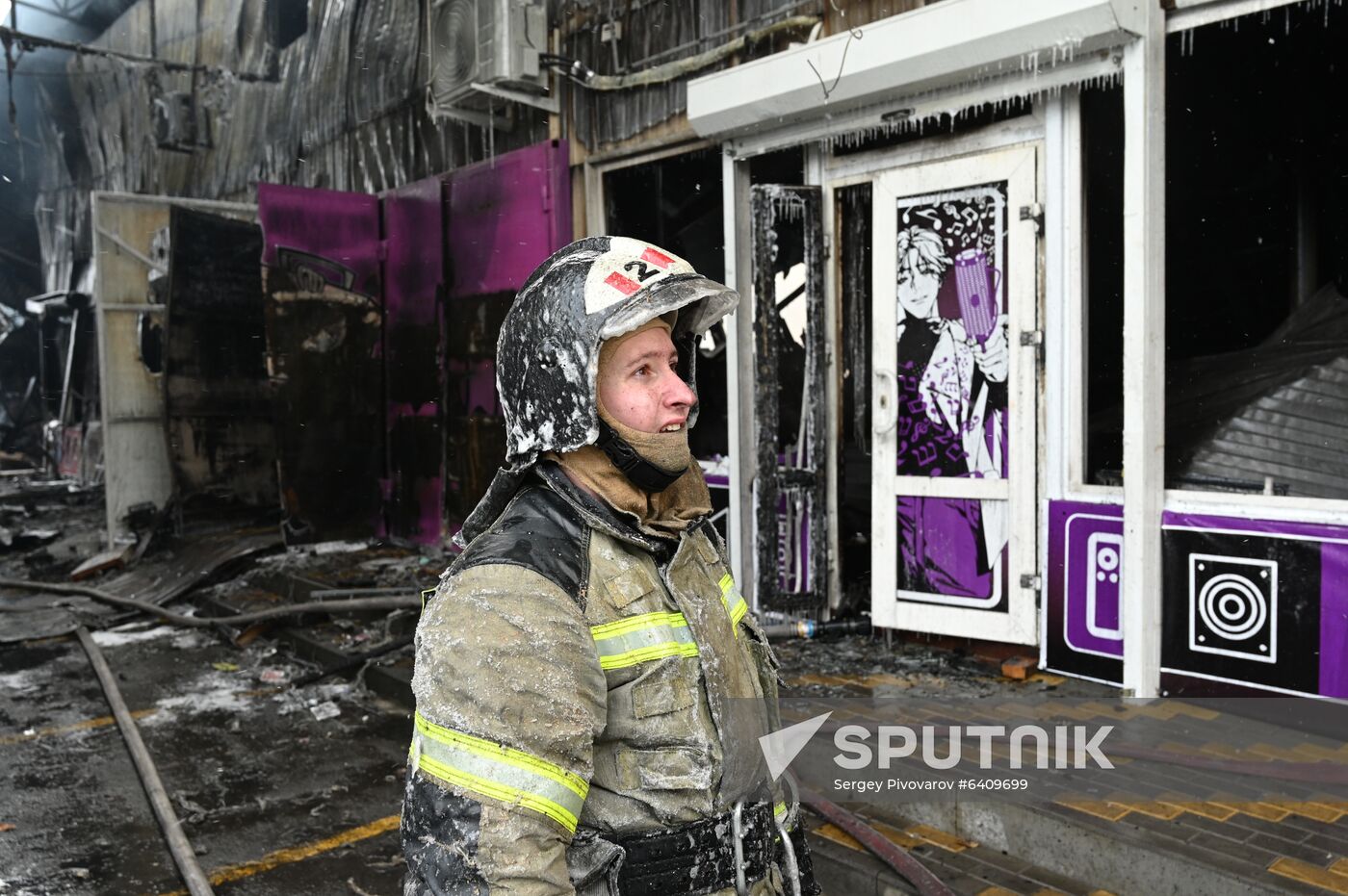 Russia Market Fire