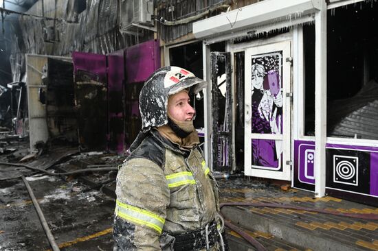 Russia Market Fire