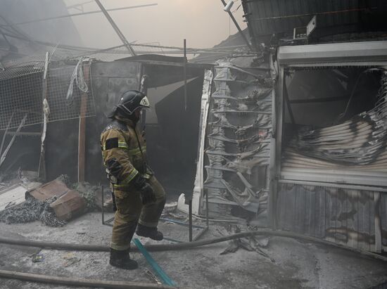 Russia Market Fire