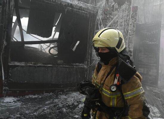 Russia Market Fire