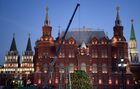 Municipal workers install a New Year Tree for the upcoming New Year and Christmas season at Manezh Square, in Moscow, Russia. Location: Russia, Moscow. Author: Sergey Guneev/Sputnik. Russia New Year Preparations