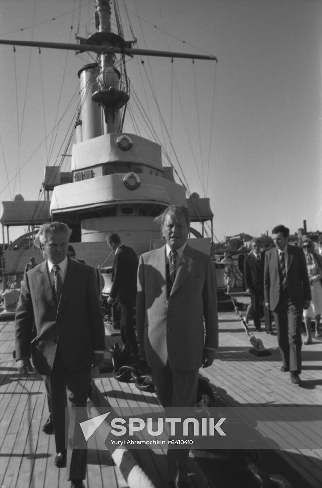 Leader of German Social Democratic Party Willy Brandt visits Soviet Union