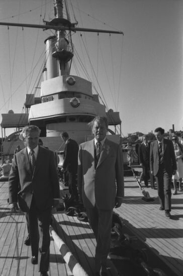 Leader of German Social Democratic Party Willy Brandt visits Soviet Union