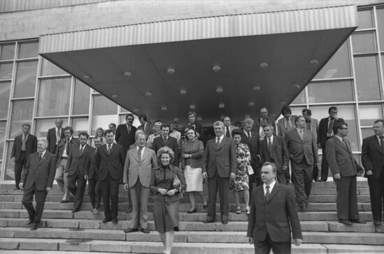 Leader of German Social Democratic Party Willy Brandt visits Soviet Union