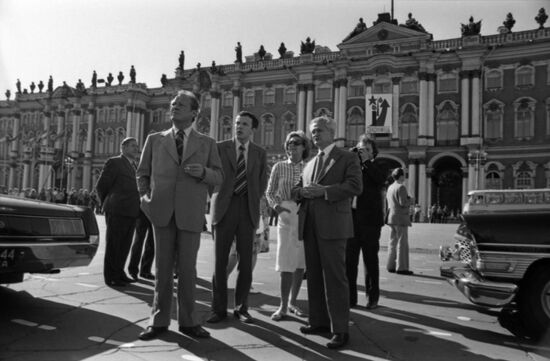 Leader of German Social Democratic Party Willy Brandt visits Soviet Union