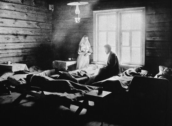 Typhoid hospital in Novaya Sloboda village, Lukoyanovsky County