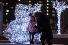 People take photos in front of the New Year decoration in Kazan, Russia. Location: Russia, Kazan. Author: Maksim Bogodvid/Sputnik. Russia New Year Preparations
