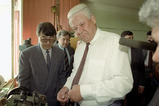 Russian President Boris Yeltsin visits Respublic of Sakha (Yakutia)