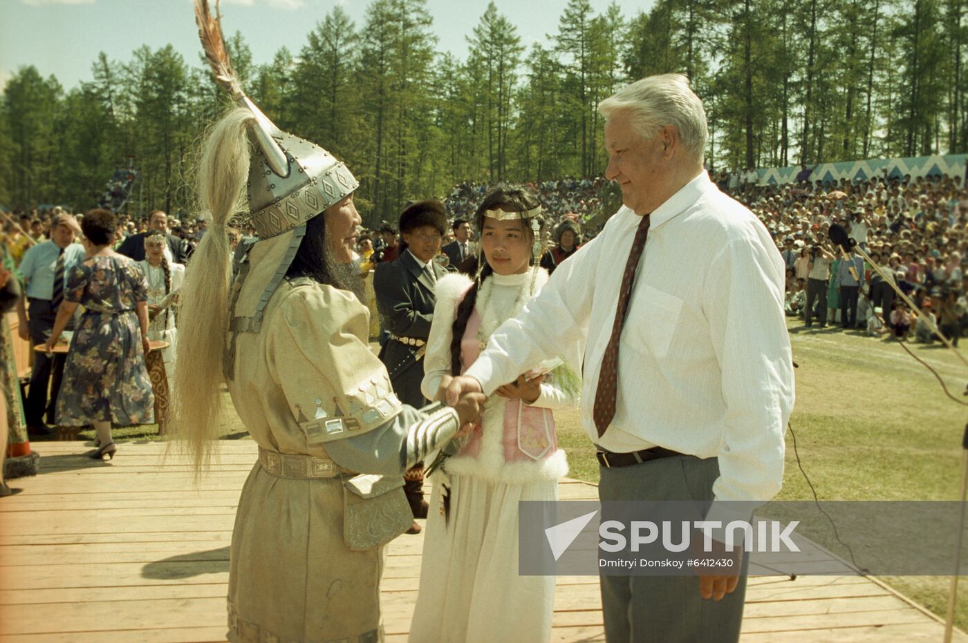 Russian President Boris Yeltsin visits Respublic of Sakha (Yakutia)