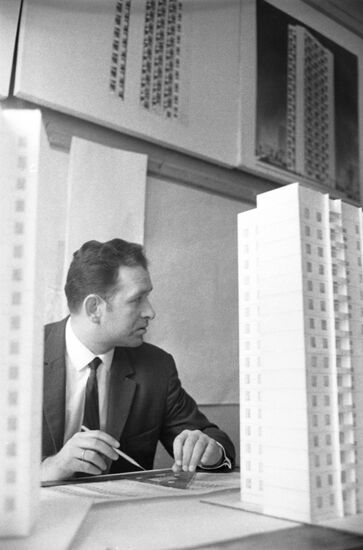 Architect Grigory Timokhov at Moscow Scientific Research and Design Institute of Experimental Designing Typology