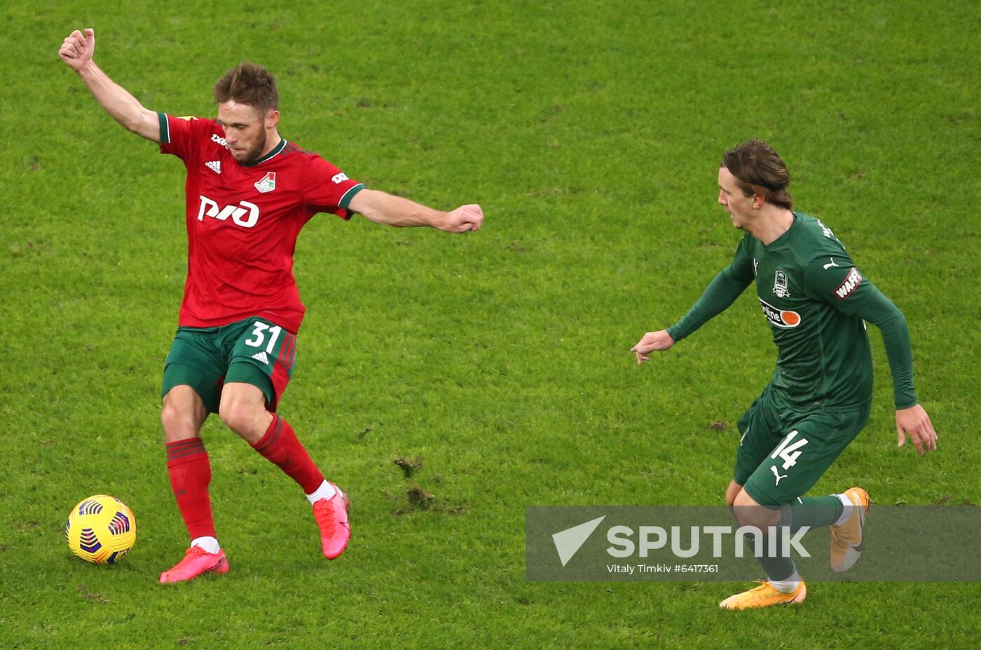 Russia Soccer Premier-League Krasnodar -Lokomotiv