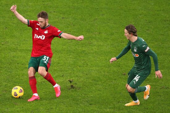 Russia Soccer Premier-League Krasnodar -Lokomotiv