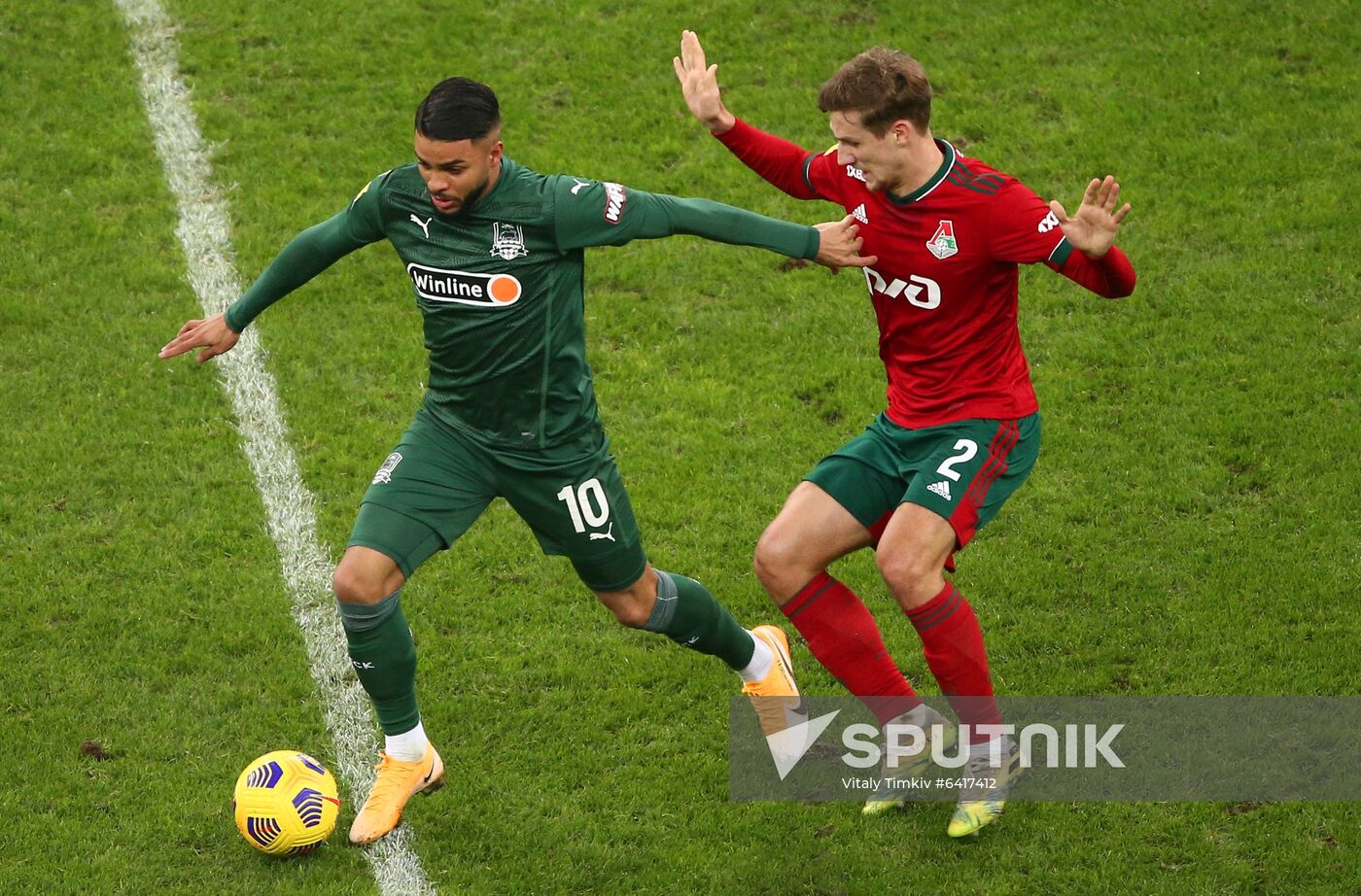 Russia Soccer Premier-League Krasnodar -Lokomotiv