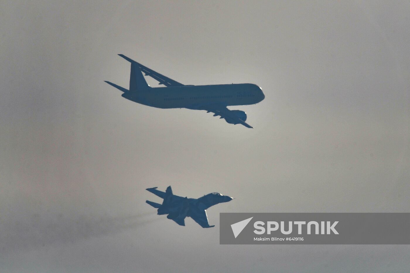 Russia PD-14 Aircraft Engine Flight