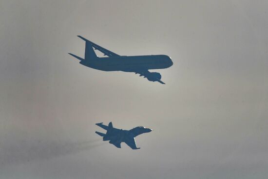 Russia PD-14 Aircraft Engine Flight