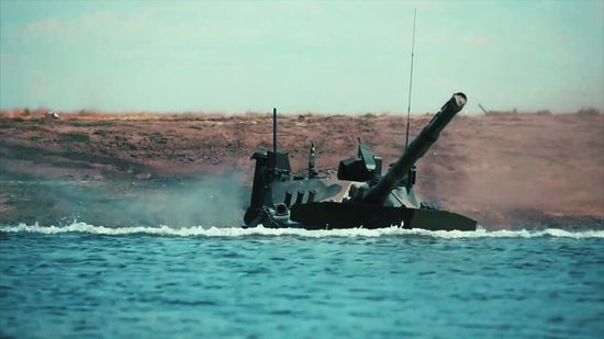 Russia First Floating Tank