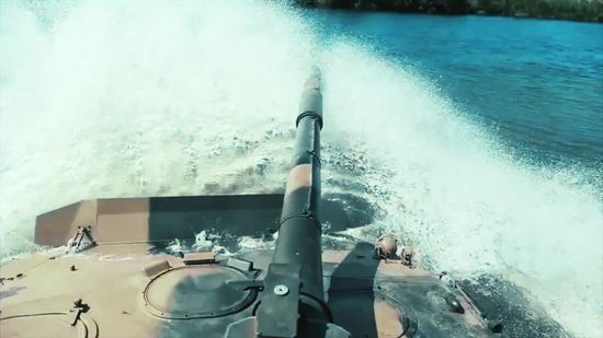Russia First Floating Tank