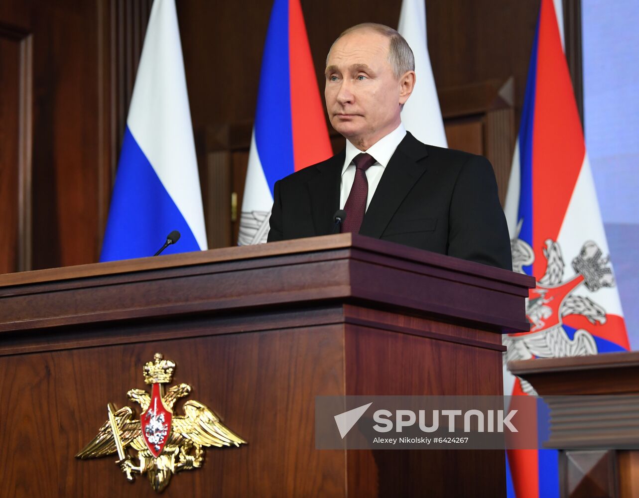 Russia Putin Defence Ministry Board