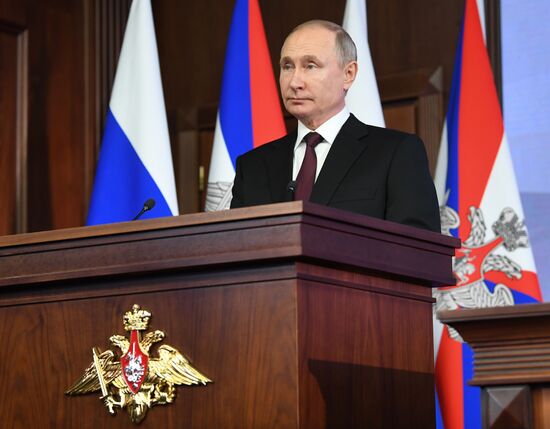 Russia Putin Defence Ministry Board