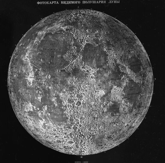 Photo map of Moon'snear side