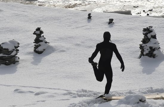 Russia Winter Surfing