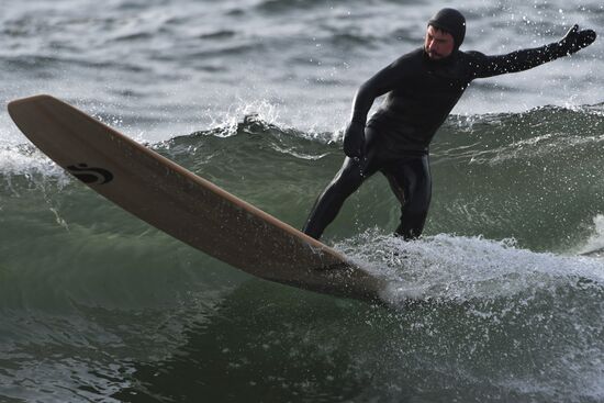 Russia Winter Surfing