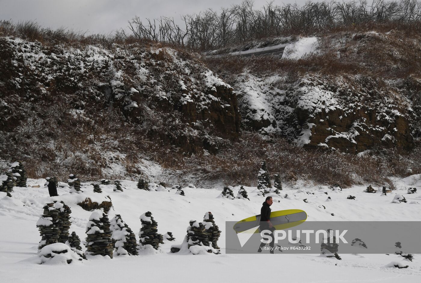 Russia Winter Surfing