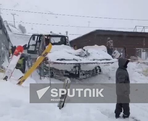 Russia Ski Resort Avalanche