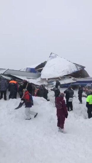 Russia Ski Resort Avalanche