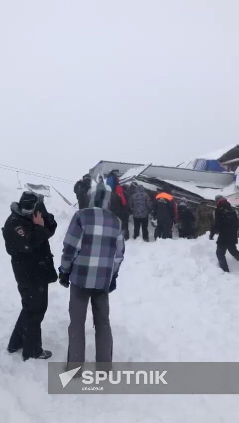 Russia Ski Resort Avalanche