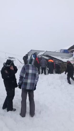 Russia Ski Resort Avalanche