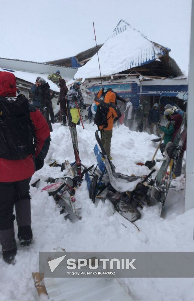 Russia Ski Resort Avalanche