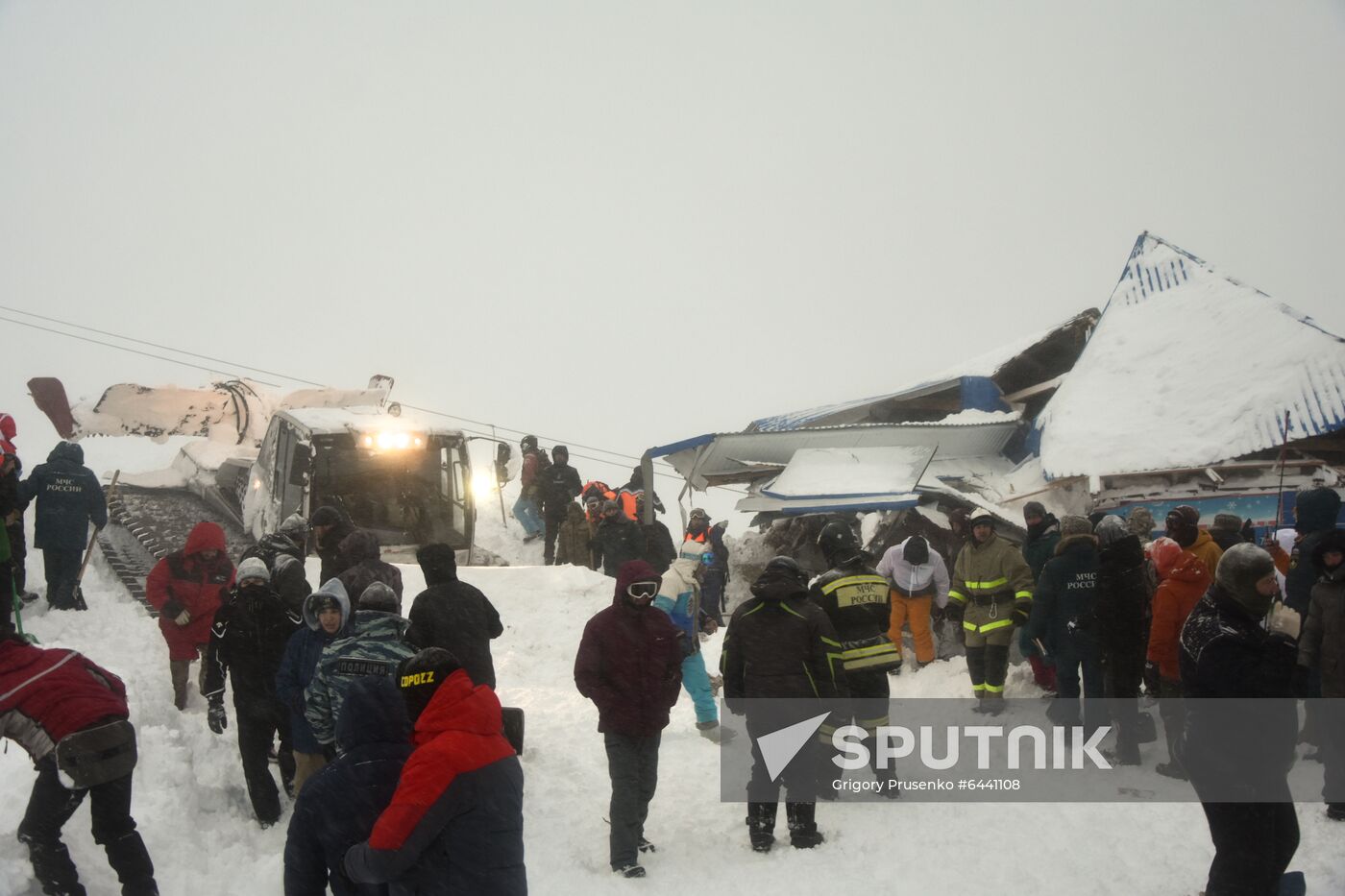 Russia Ski Resort Avalanche