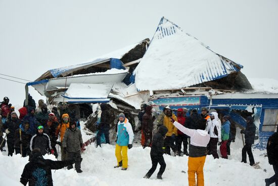 Russia Ski Resort Avalanche