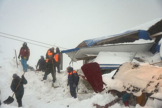 Russia Ski Resort Avalanche