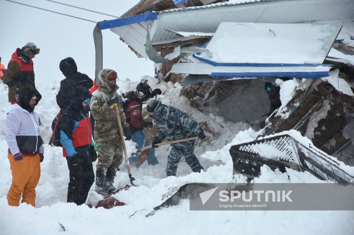 Russia Ski Resort Avalanche