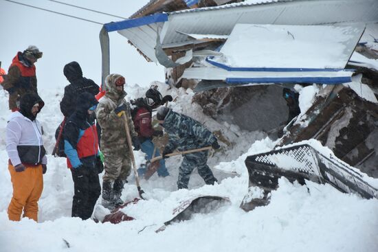 Russia Ski Resort Avalanche