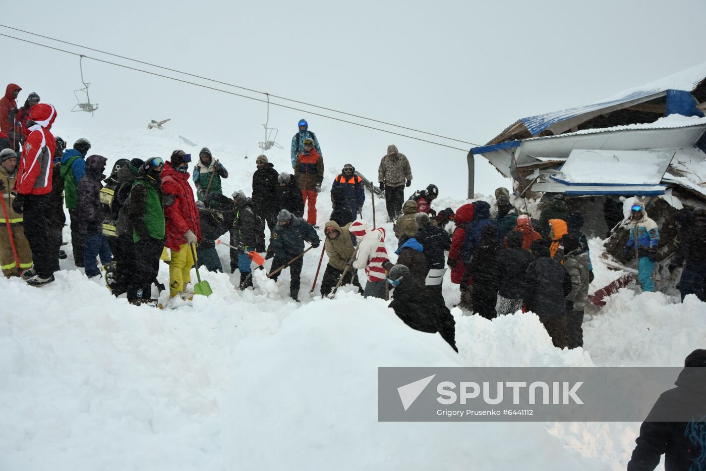 Russia Ski Resort Avalanche