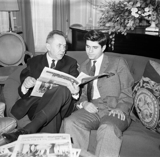 Chairman of the Council of Ministers of USSR Alexei Kosygin and his grandson