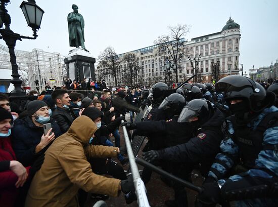 Russia Navalny Supporters Rallies 