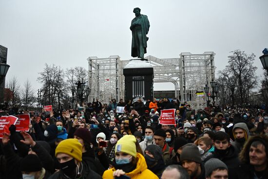 Russia Navalny Supporters Rallies 