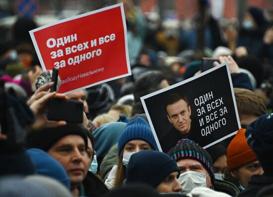 Russia Navalny Supporters Rallies 