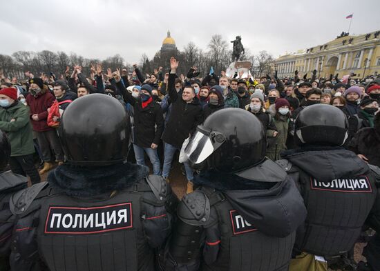 Russia Navalny Supporters Rallies