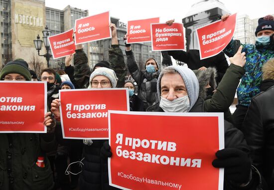 Russia Navalny Supporters Rallies