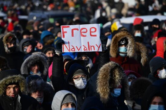 Russia Navalny Supporters Rallies