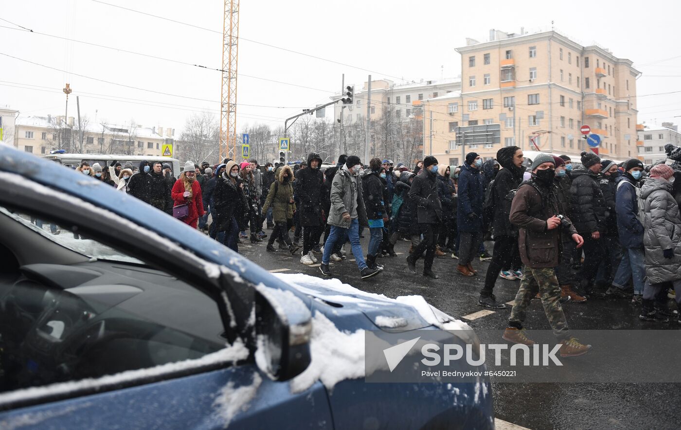 Russia Navalny Supporters Rallies