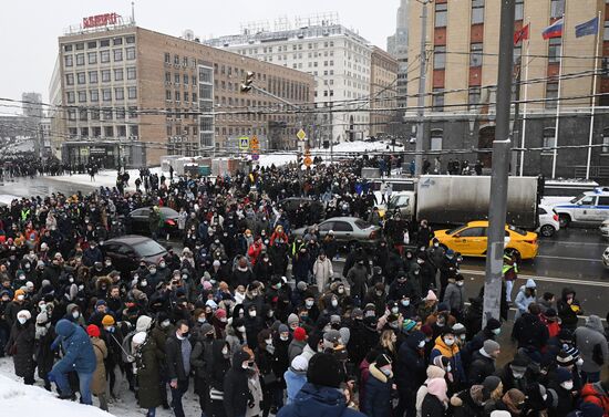 Russia Navalny Supporters Rallies