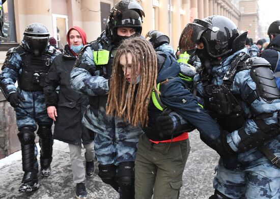 Russia Navalny Supporters Rallies